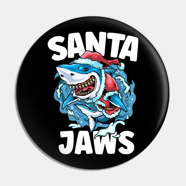 Santa Jaws - Christmas Pin by BDAZ