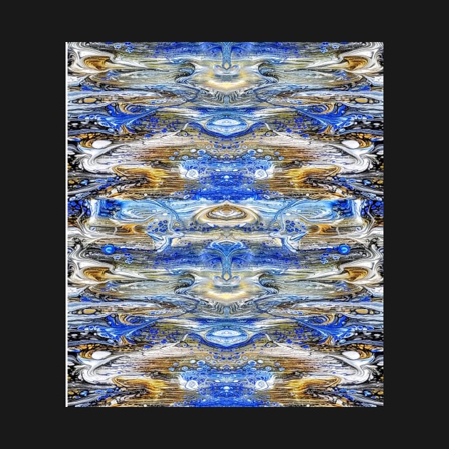 Blue and Gold Abstract by Klssaginaw