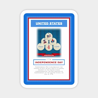 Independence Day - United States - For 4th of july - Print Design Poster - 17062014 Magnet