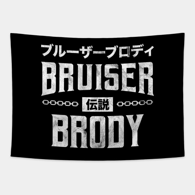 Bruiser Brody Typography Tapestry by Mark Out Market