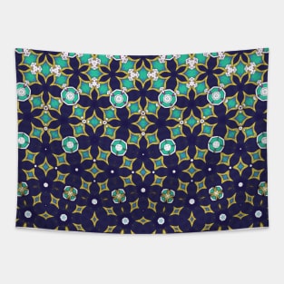 Pretty Blue Flower Pattern Design Tapestry