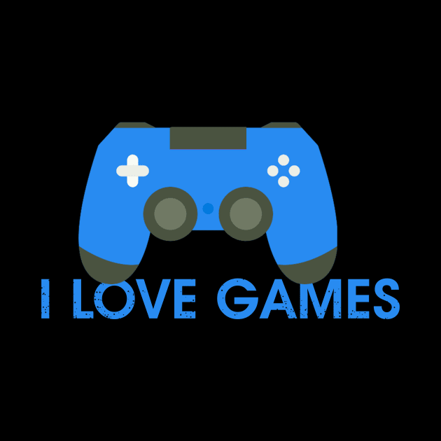 I LOVE GAMES t shirt for gamers playstation 5 game t shirt by Morsy