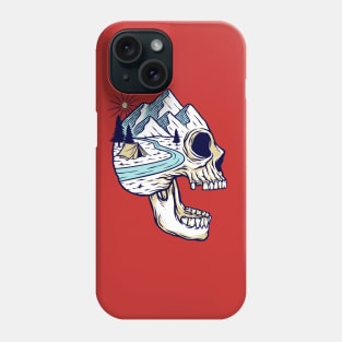 Scary Skull Nature Illustration Phone Case