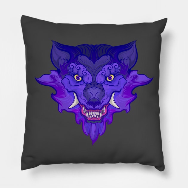 wolf Pillow by CheMaik