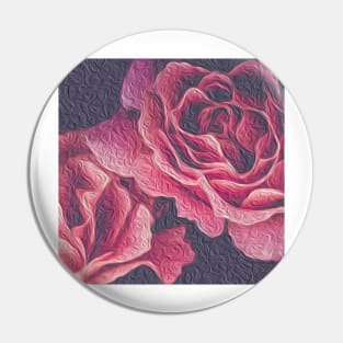 Pink Peony Flowers Dark Pin