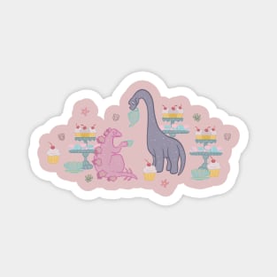 Dinosaur Tea Party Magnet