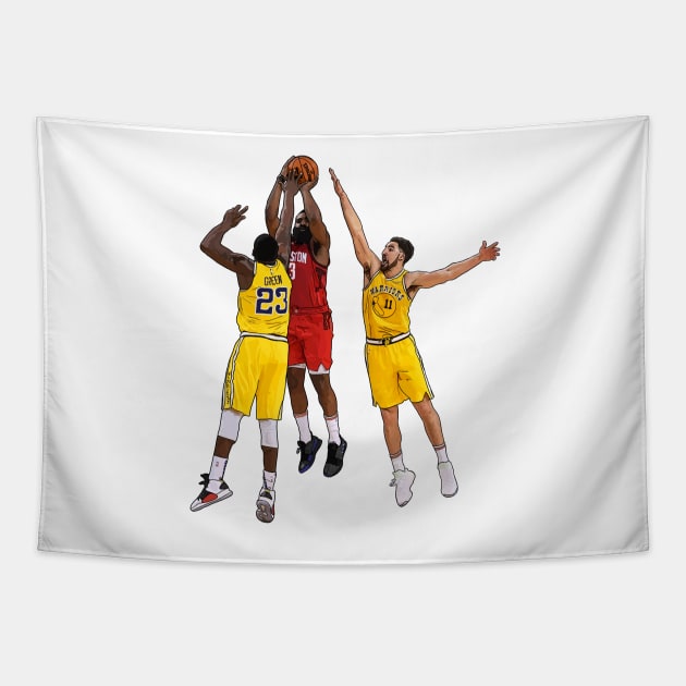 Houston Rockets’ James Harden Golden State Game Winner Tapestry by ActualFactual