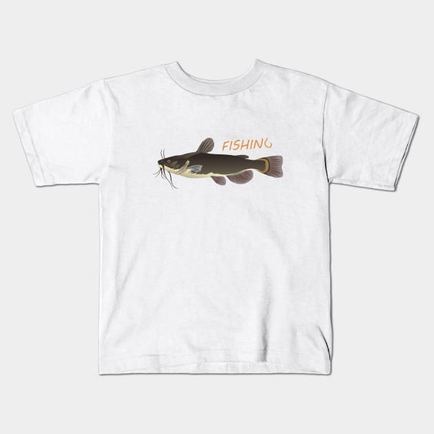Catfish Fishing Kids T-Shirt
