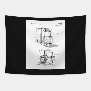 Coffee Maker Patent - Coffee Lover Kitchen Cafe Decor Art - White Tapestry