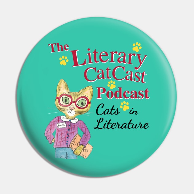 The Literary Catcast Podcast Pin by Phebe Phillips