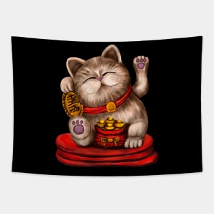 Cute Maneki-neko cat Tapestry