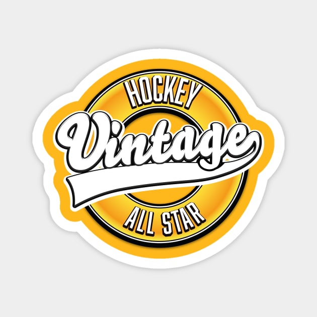 Hockey Vintage All Star logo Magnet by nickemporium1