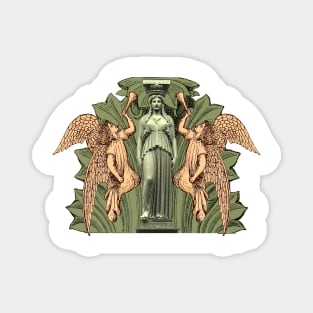 Caryatid with Acanthus and Annunciation Angels Magnet