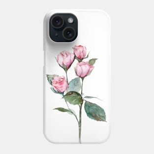 Pink Roses in Oil Paints Phone Case