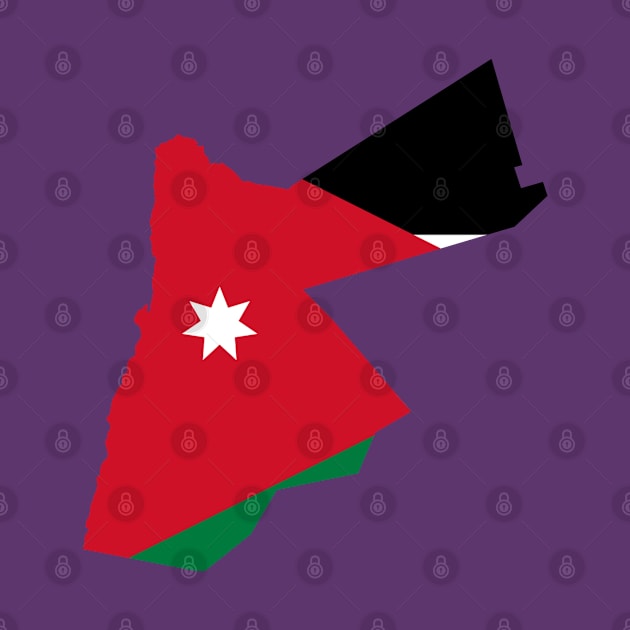 Jordan Flag Map by Historia