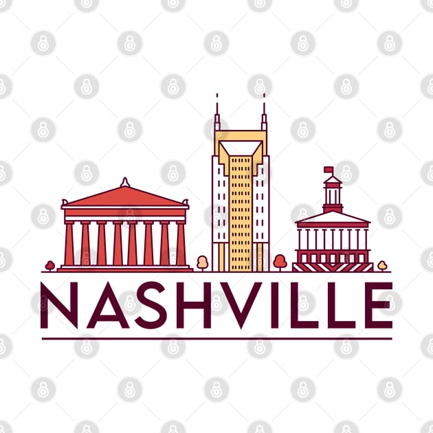 Nashville cityscape by SerenityByAlex