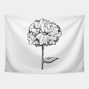 Flower Line Art Tapestry