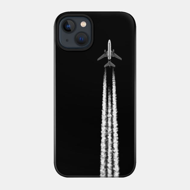 PLANE WITH CONTRAILS - Airplane - Phone Case