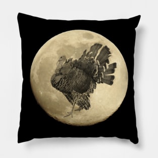 Romantic turkey with bat at night in the moonlight Pillow