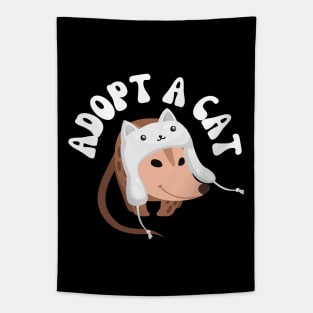 Adopt A Cat Possum Tapestry