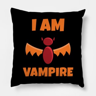 I AM VAMPIRE Cute Halloween T-shirt Pillow