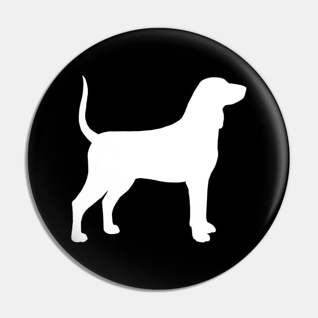 Bluetick Coonhound Silhouette Pin by Coffee Squirrel