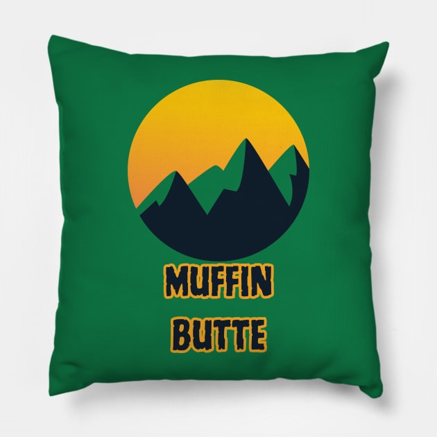 Muffin Butte Pillow by Canada Cities