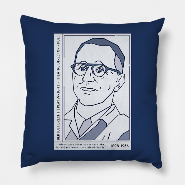 Bertolt Brecht Literary Giant Pillow by danny_mustache