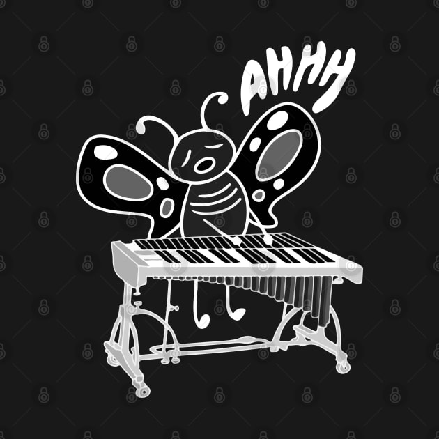 Little Butterfly Vibraphone Player In Love with Vibraphone Music Mallet Play by Mochabonk