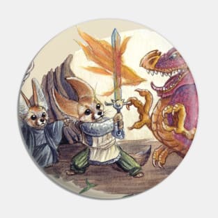 Fennec Foxes: Dragon Pin
