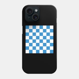 Checkerboard blue Phone Case