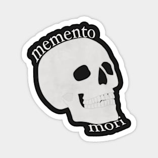 Memento Mori White Skull Magnet