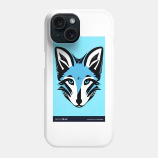 Blue Fox Retro Phone Case