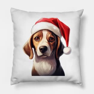 Beagle Christmas Pillow