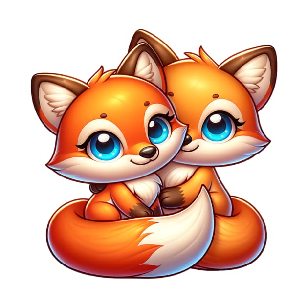 Fox Best Friends - Fox Couple by FoxSplatter