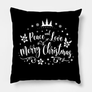 Peace and love Merry Christmas, Pillow