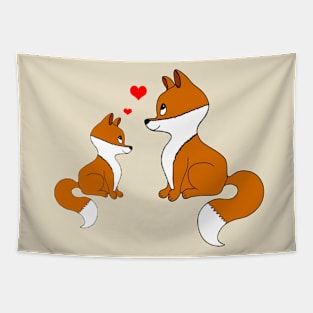 Cute foxes Tapestry