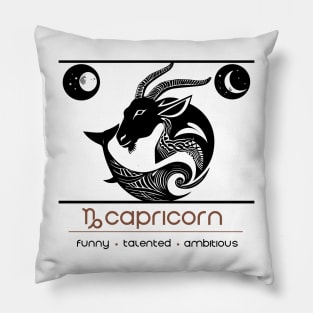 Capricorn Season - Zodiac Graphic Pillow