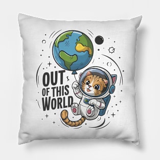 Cosmic Cat Adventure: Out Of This World Pillow