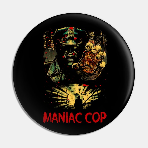 Walking Nightmare The Maniac Cop Slasher Shirt Pin by alex77alves