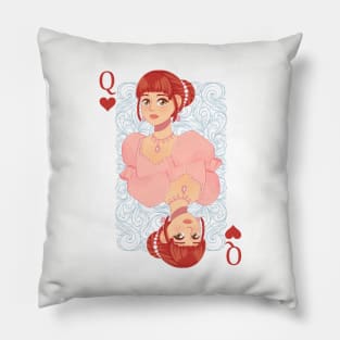 Queen heart poker card Pillow