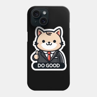 DO GOOD Cat Office Worker Phone Case