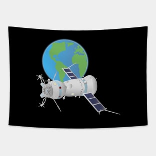 Soyuz Spacecraft in Space Tapestry