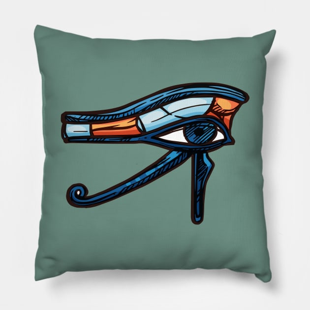 Eye of Horus Pillow by NewWorldIsHere