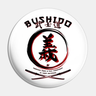 Seven Virtues of BUSHIDO - GI - Martial Arts Kung-Fu Pin