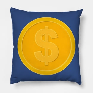 Dollar Coin Icon Pillow