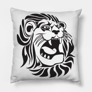 Furious Lion Tattoo Art Pillow