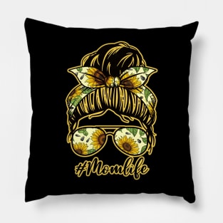 Mom Life Sunflower Pillow