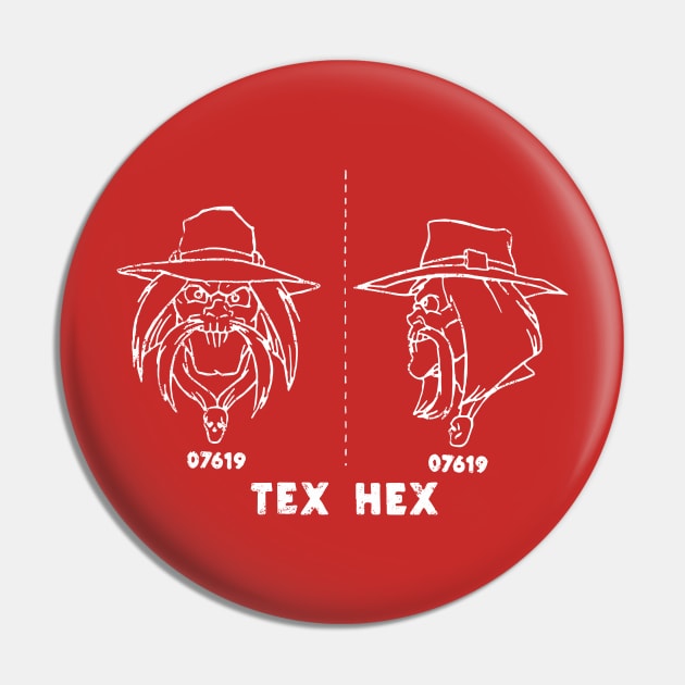 Tex Hex - White Pin by cuddleparty