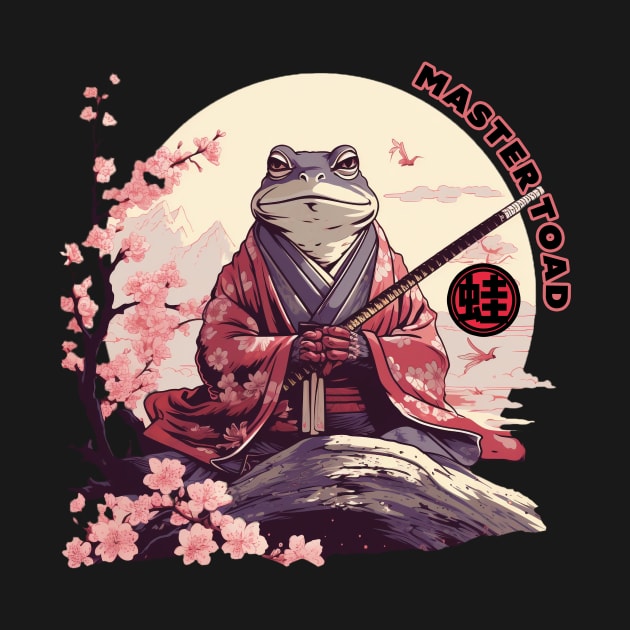 Japanese Master Toad Samurai Warrior - The Zen Frog by AmpleMaple